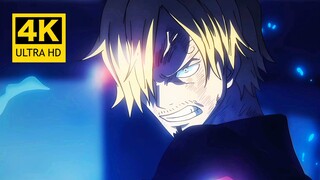 [4K] วันพีซ ตอนที่ 1,061: Sanji Demon God Windfoot vs. Quinn | เวอร์ชันปรับปรุงคุณภาพสูงเป็นพิเศษ