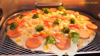 PIZZA PHÔ MAI NGON TUYỆT BẰNG NỒI CHIÊN KHÔNG DẦU - MÓN ĂN NGON