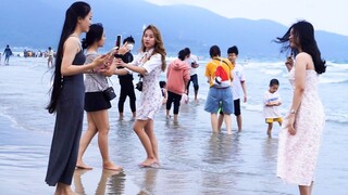 1000 Beautiful Vietnamese Women On The Beach Part 13 / Da Nang Promenade & Beach