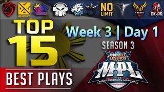 Top15 PLAYS MPL S3 Wk3 Day1 , KENJI Shines Æ finally won a series!!