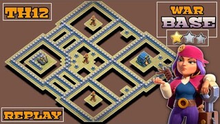 NEW TH12 WAR BASE + REPLAY PROOF + LINK | ANTI HYBRID / DRAGS BATS / ZAP SUPER ARCHER | COC