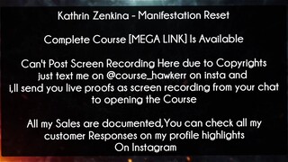 Kathrin Zenkina Course Manifestation Reset Download