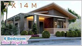 SMALL HOUSE DESIGN | 7 X 14 Meters | 4 Bedroom House