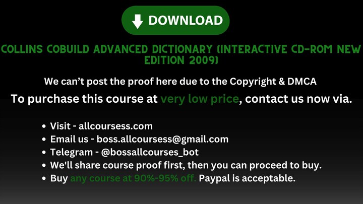 [Allcoursess.com] - Collins COBUILD Advanced Dictionary (Interactive CD-ROM New edition 2009)