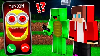 Creepy Minion CALLING to JJ and MIKEY at 3:00 am ! - in Minecraft Maizen