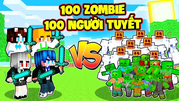 HERO CẶP ĐÔI ĐẠI CHIẾN TẬP 18: PHONG CẬN SAMMY MÈO SIMMY KAMUI TRẬN ĐẤU 1000 ZOMBIE TRONG MINECRAFT