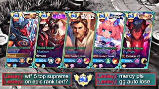 5 MAN TOP GLOBAL PLAYERS IN EPIC RANK TIER!