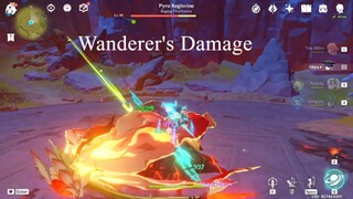 Fighting Pyro Regisvine and Wanderer's Damage