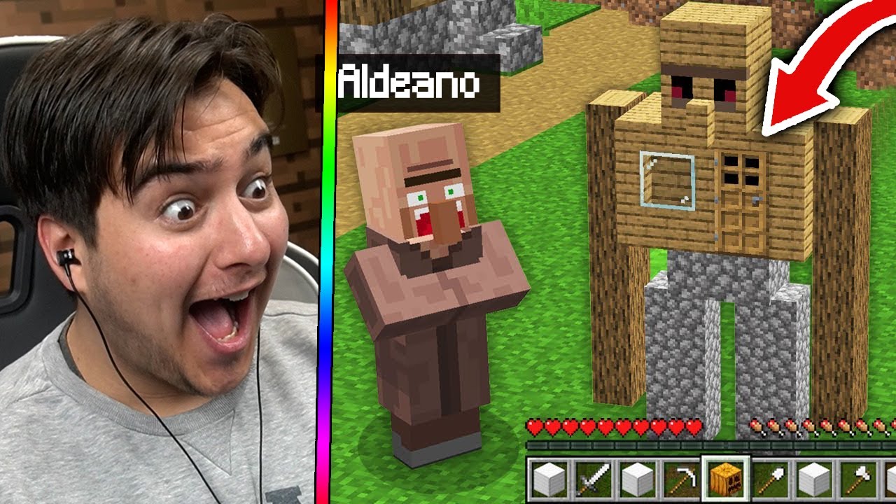 Por que los ALDEANOS CONSTRUYEN sus NUEVAS CASAS DENTRO de GOLEMS de  MINECRAFT? ? - Bilibili