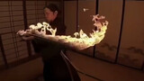 [ Kimetsu no Yaiba ] Seniman api "Miyakubo Ken" Kagura Api & Pedang Roda Jepang Tanjiro