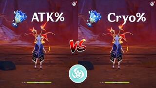 Ayaka ATK% vs Cryo% Goblet Comparison !! How much is the difference ? [ Genshin Impact ]