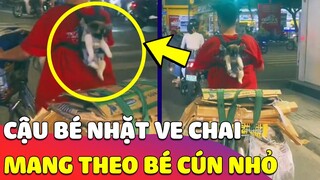 Xúc động 'HÌNH ẢNH' cậu bé nhặt ve chai cùng 'CHÚ CHÓ NHỎ' trong ngày cuối năm ở Sài Gòn 🥰 Gâu Đần