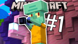 AKU MASUK DUNIA SPONGEBOB DI MINECRAFT DAN MAIN MUSIK BARENG SQUIDWARD!!! #1