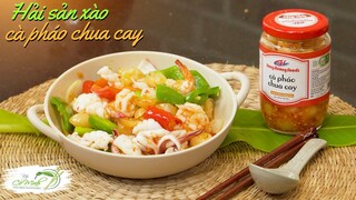 Làm hải sản xào cà pháo chua cay giòn rụm- Seafood stir-fry with pickle eggplant|Bếp Cô Minh Tập 278