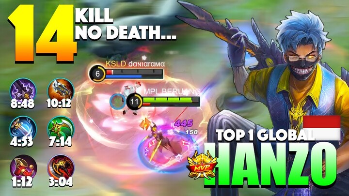 Hanzo 9 Minutes Maxed Level with Fully BuildðŸ”¥ | Top 1 Global Hanzo Gameplay By MPL BERUANG ~ MLBB