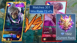 GUSION ULTRA FASTHAND VS FANNY UNLI CABLES🔥 Meta Fanny Against Underrated Gusion