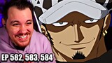 Law is Back With A New Title! || One Piece REACTION Episode 582, 583 & 584