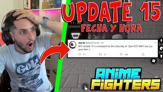 😱 FECHA ACTUALIZACION ANIME FIGHTERS UPDATE 15 ROBLOX 😱