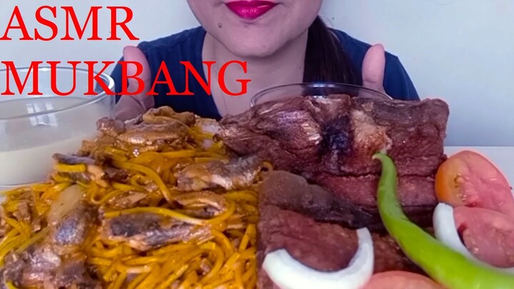 ASMR MUKBANG GINISANG SARDINAS AT ODONG + FRIED BANGUS + CREAMY MUSHROOM SOUP | EATING SHOW