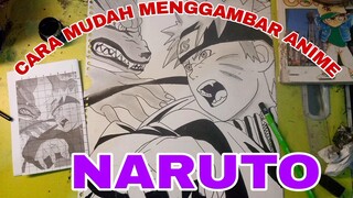 cara mudah menggambar anime Naruto