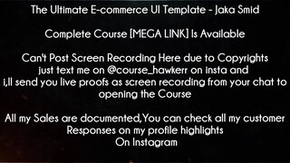 The Ultimate E-commerce UI Template Course Jaka Smid download