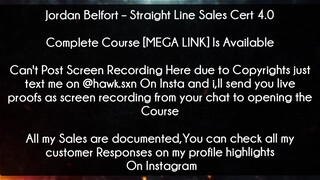 Jordan Belfort Belfort Straight Line Sales Certification 4.0 Course download