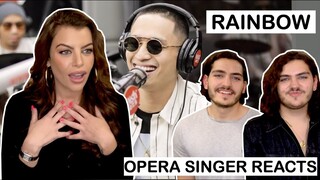 OPERA SINGER REACTS | Twin Musicians REACT | Michael Pangilinan - Rainbow | LIVE Wish 107.5 Bus