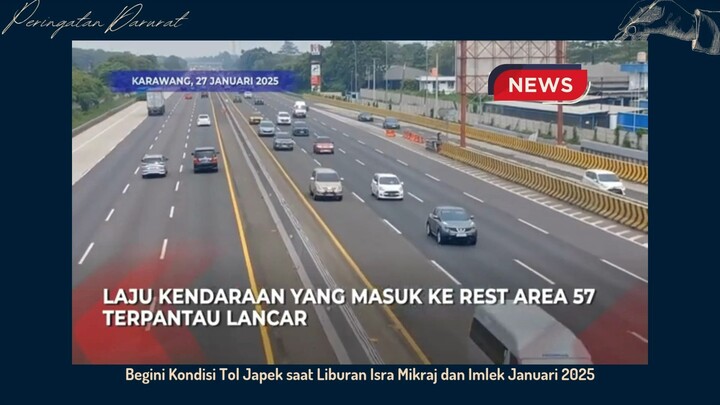 Laju kendaraan yang masuk rest area terpantau lancar