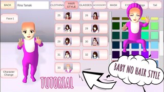 BABY NO HAIR STYLE | SAKURA SCHOOL SIMULATOR | TUTORIAL