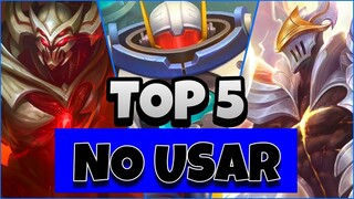 TOP 5 HEROES QUE NO DEBES USAR | Los Peores Héroes a Usar Actualmente