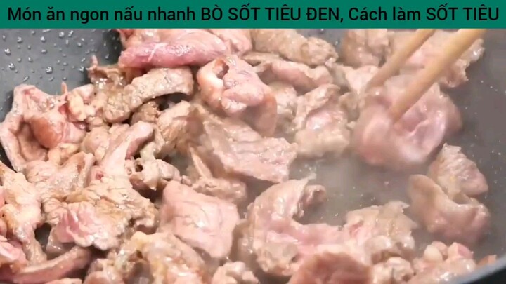 cách làm bò sốt tiêu đen