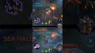 CLAUDE DEMON HUNTER VS SEA HALBERD -mlbb #shorts