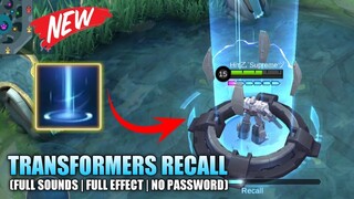 TRANSFORMERS RECALL SCRIPT NO PASSWORD - MOBILE LEGENDS BANG BANG