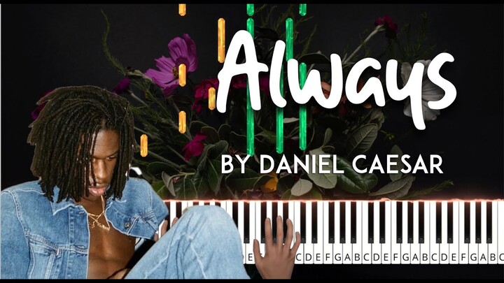 Always by Daniel Caesar piano cover + sheet music & lyrics