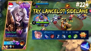 TRY LANCELOT SIDE LANE CARRY THE GAME WKWK | LANCELOT GAMEPLAY #224 | MOBILE LEGENDS BANG BANG