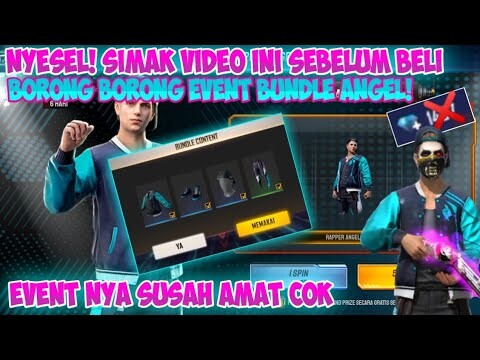 BORONG ITEM LANGKA CELANA ANGEL EVENT FF TERBARU,CUMAN SPIN 25 DM BISA DAPAT?