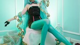 [cos collection] Little sister cosplay Hatsune Miku costume, I'm watching my legs the whole time I'm