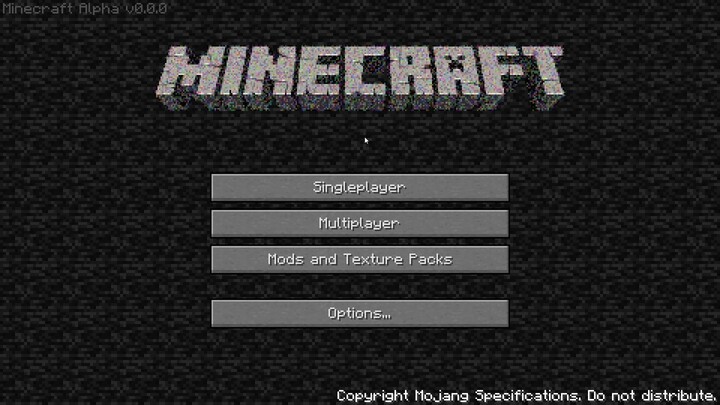 Minecraft Alpha 0.0.0