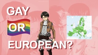 🏳️‍🌈 Levi is Gay or European? #ereri #levi #snk