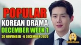 Popular Korean Drama Ratings 30 November  - 6 December 2020
