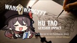 Hu Tao lagi pegang anuuu 😣😣....... kawaiii bangettt !! -hutao-by genshin impact_fastdrawing