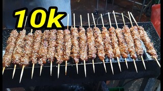 Phát hiện hàng thịt xiên nướng mè 10k ngon nứt mũi