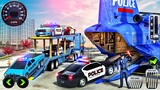 US Police Car Truck Transporter Driving - Multi Level Car Driver Simulator - Android GamePlay