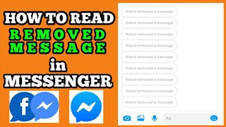 PAANO MABASA ANG DELETED MESSAGE SA MESSENGER