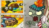 Teleportato mine and all Plants power up vs 100 ZCorp Conehead zombie | PVZ2 MK