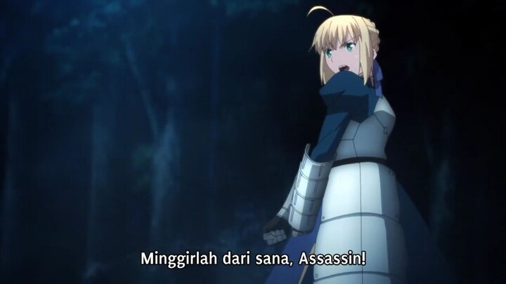 Epic battle - Saber VS Assasin - fate/stay night