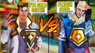 5 Bronze who think they are Gold VS 5 Real Gold Players! - Valorant