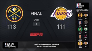 Nuggets @ Lakers Game 4 Conference Finals Live Scoreboard | #NBAPlayoffs Presented by Google Pixel