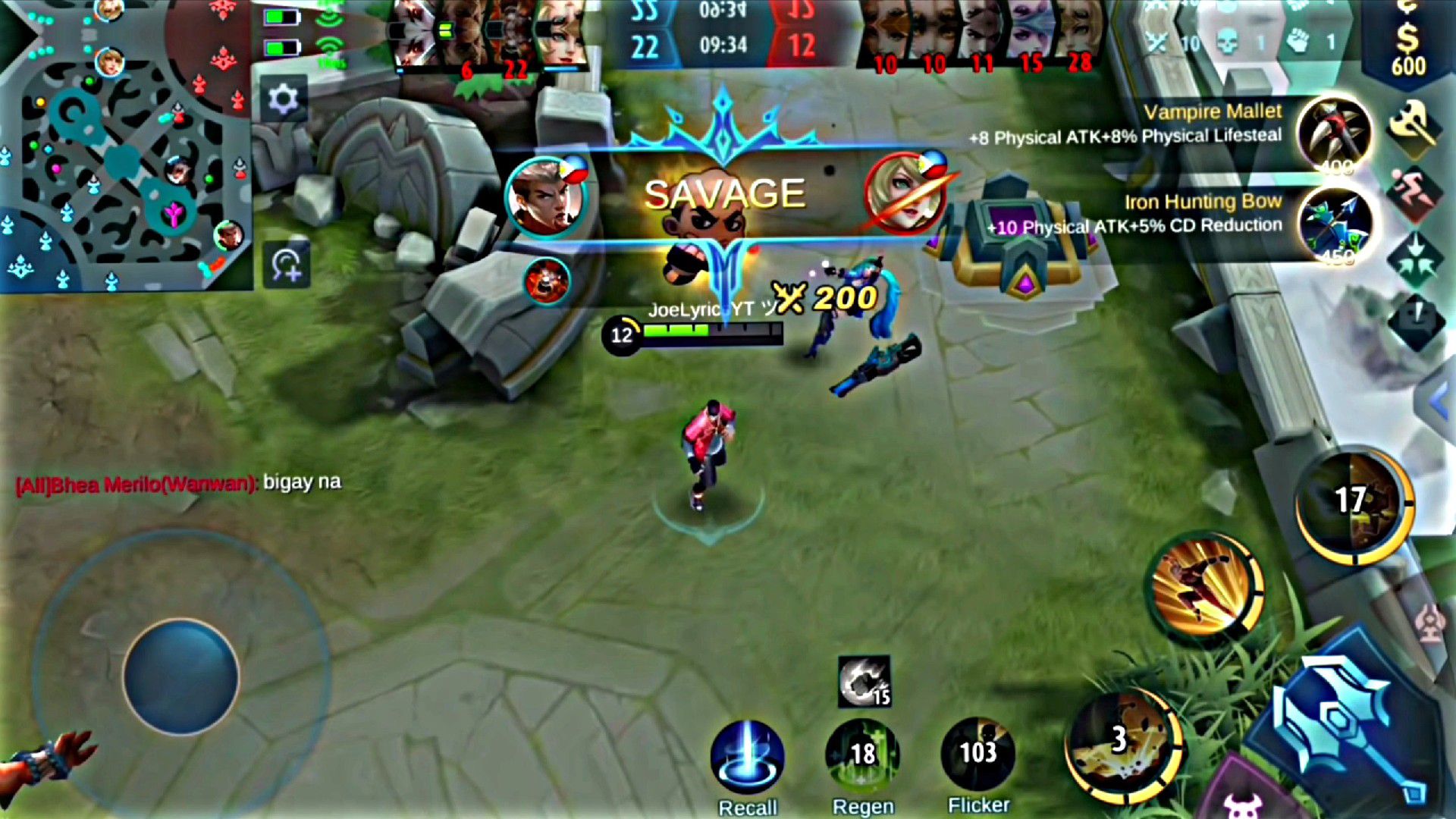 Solo Kill, Savage, a - Mobile Legends: Bang Bang