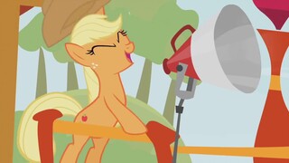 Applejack ร้องเพลง "Build the Barn" โดยไม่มีเสียงร้อง